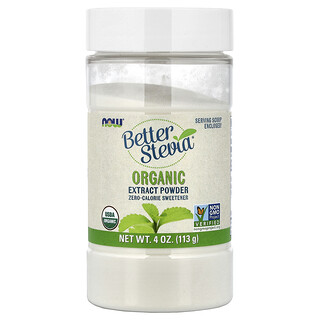 NOW Foods, Better Stevia®, biologisch extractpoeder, 113 g (4 oz)