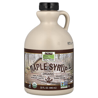 NOW Foods, Makanan Sebenar, Sirap Maple Organik, Gred A, Warna Gelap, 32 fl oz (946 ml)