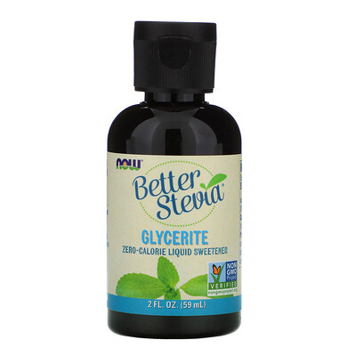 Now Foods Better Stevia, подсластитель с нулевой калорийностью в жидкой форме, глицериновый экстракт, 59 мл (2 жидких унции)