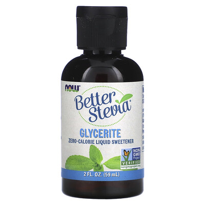 

NOW Foods Better Stevia, подсластитель с нулевой калорийностью в жидкой форме, глицериновый экстракт, 59 мл (2 жидких унции)
