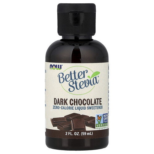Now Foods Better Stevia®, Zero-Calorie Liquid Sweetener, Dark Chocolate, 2 fl oz (59 ml)