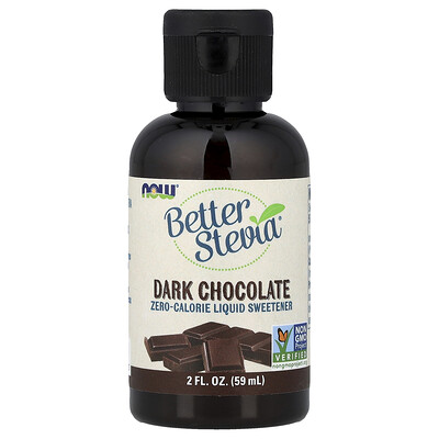 NOW Foods, Better Stevia®, Endulzante líquido sin calorías, Chocolate negro, 59 ml (2 oz. líq.)