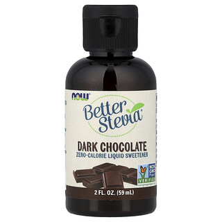 NOW Foods, Better Stevia®, Édulcorant liquide zéro calorie, Chocolat noir, 59 ml