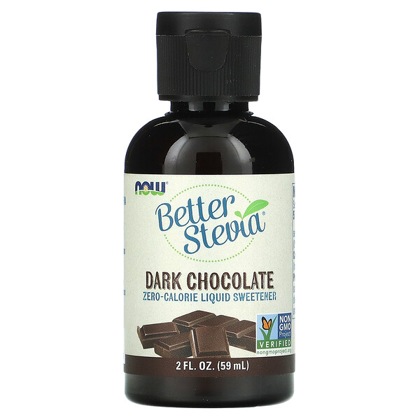 Now Foods, BetterStevia 液体，零卡路里液体甜味剂，黑巧克力，2 液体盎司（59 毫升）