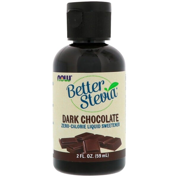 Now Foods, BetterStevia 液體，零卡路里液體甜味劑，黑巧克力，2 液體盎司（59 毫升）