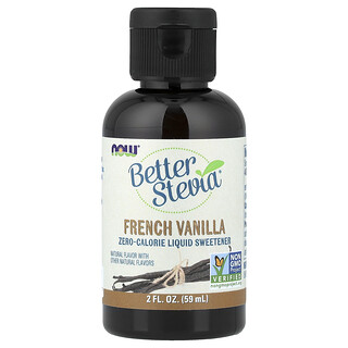 NOW Foods, Better Stevia®，零熱量液體甜味劑，法國香草味，2 液量盎司（59 毫升）