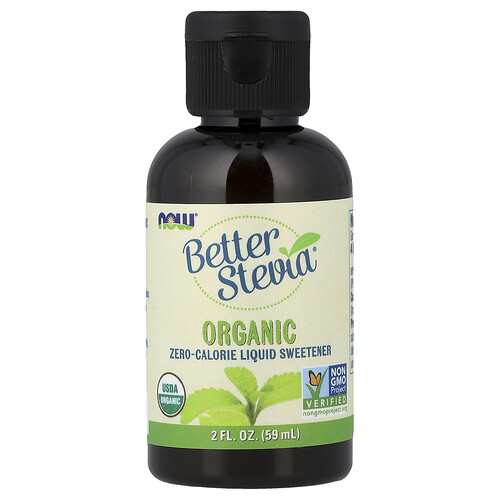 NOW Foods, Organic Better Stevia®, Zero-Calorie Liquid Sweetener, 2 fl oz (59 ml)