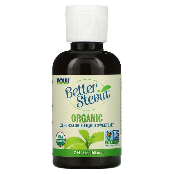 NOW Foods‏, Organic Better Stevia, Zero-Calorie Liquid Sweetener, 2 fl oz (59 ml)
