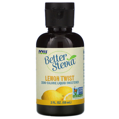 Now Foods Better Stevia, Zero-Calorie Liquid Sweetener, Lemon Twist, 2 fl oz (59 ml)