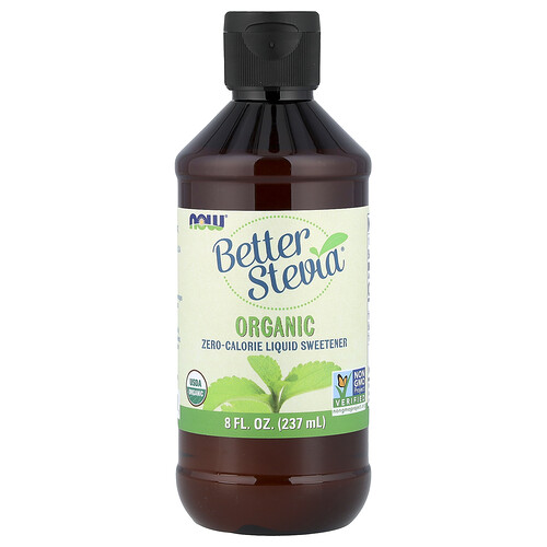Now Foods Better Stevia®, Organic Zero-Calorie Liquid Sweetener, 8 fl oz (237 ml)