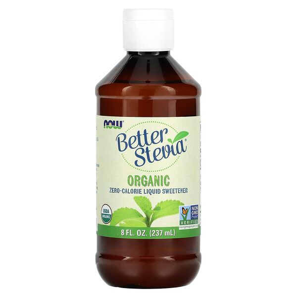 NOW Foods‏, Better Stevia, ממתיק נוזלי אורגני ללא קלוריות, 237 מ"ל (8 אונקיות נוזל)