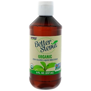 Now Foods, Organic, BetterStevia, Zero-Calorie Liquid Sweetener, 8 fl oz (237 ml)