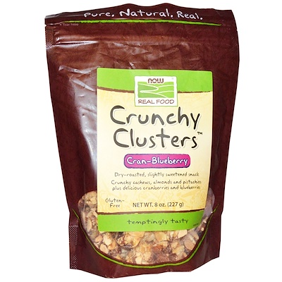 Now Foods 真正食品,Crunchy Clusters,蔓越莓 - 藍莓,8盎司(227克)