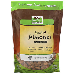 Отзывы о Now Foods, Real Food, Roasted Almonds, with Sea Salt, 16 oz (454 g)