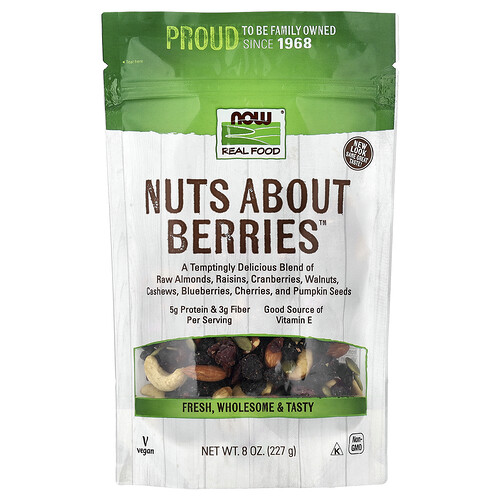 Now Foods Real Food, Nuts About Berries™, 8 oz (227 g)