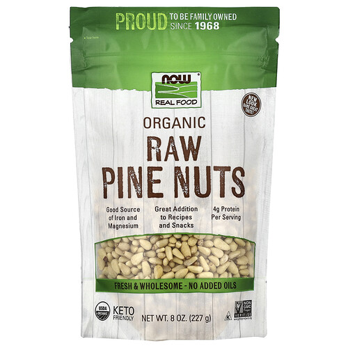 Now Foods Real Food, Organic Raw Pine Nuts, 8 oz (227 g)