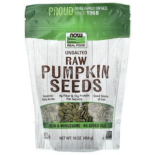 NOW Foods, Real Food, Pepitas de Calabaza Crudas, Sin Sal, 16 oz (454 g)