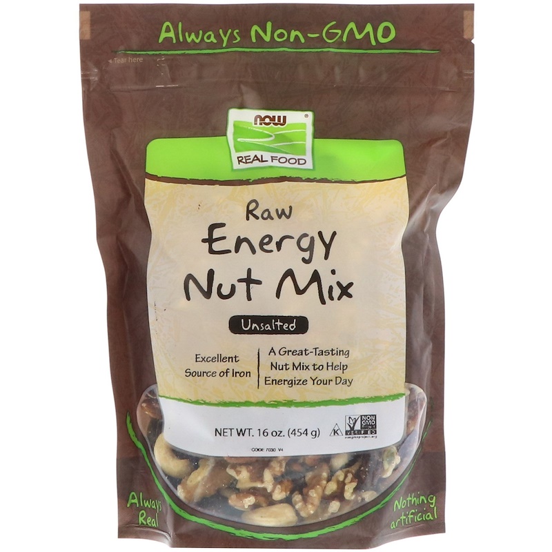Now Foods, Real Food, Raw Energy Nut Mix, Unsalted, 16 oz (454 g) iHerb