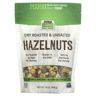 

NOW Foods, Hazelnuts, Dry Roasted & Unsalted, 16 oz (454 g)