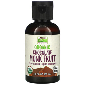 Отзывы о Now Foods, Real Food, Organic Monk Fruit, Liquid Sweetener, Chocolate, 1.8 fl oz (53 ml)