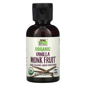 Отзывы о Now Foods, Real Food, Organic Monk Fruit, Liquid Sweetener, Vanilla, 1.8 fl oz (53 ml)