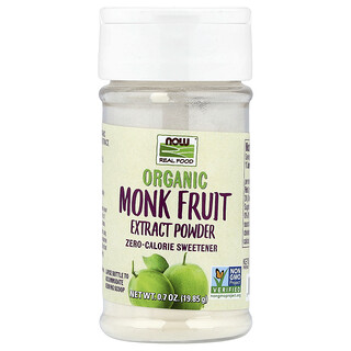 NOW Foods, Real Food, Extrato de Fruta-dos-monges Orgânica em Pó, 19,85 g (0,7 oz)