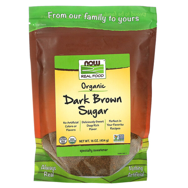 Real Food, Organic Dark Brown Sugar, 16 oz (454 g)