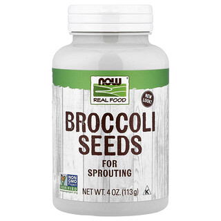 NOW Foods, Real Food, semințe de broccoli, 4 oz (113 g)