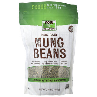 NOW Foods, Real Food, Haricots mungo, 454 g