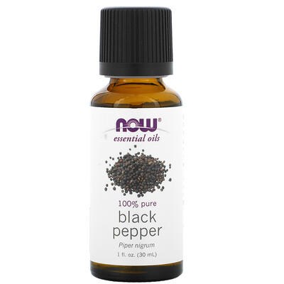 NOW Foods Essential Oils Black Pepper Oil 1 fl oz (30 ml)