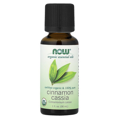 NOW Foods, Organic Essential Oils, Cinnamon Cassia, 1 fl oz (30 ml)
