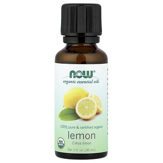 NOW Foods, Organic Essential Oils, Lemon, 1 fl oz (30 ml)