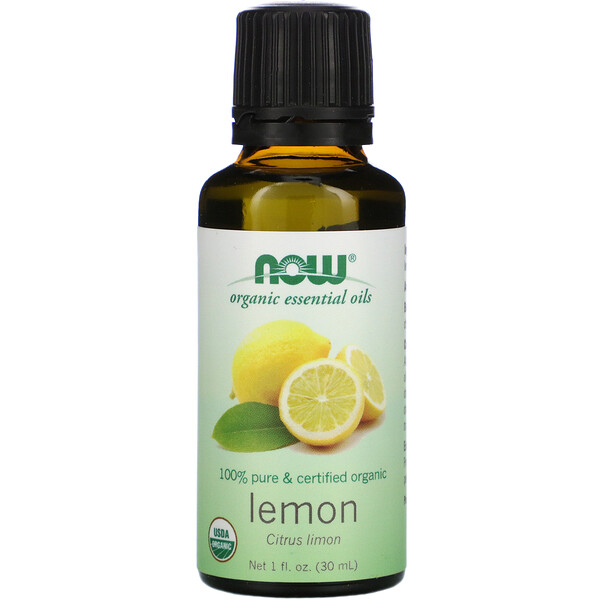 Now Foods, Organic Essential Oils, Lemon, 1 Fl Oz (30 Ml) - IHerb