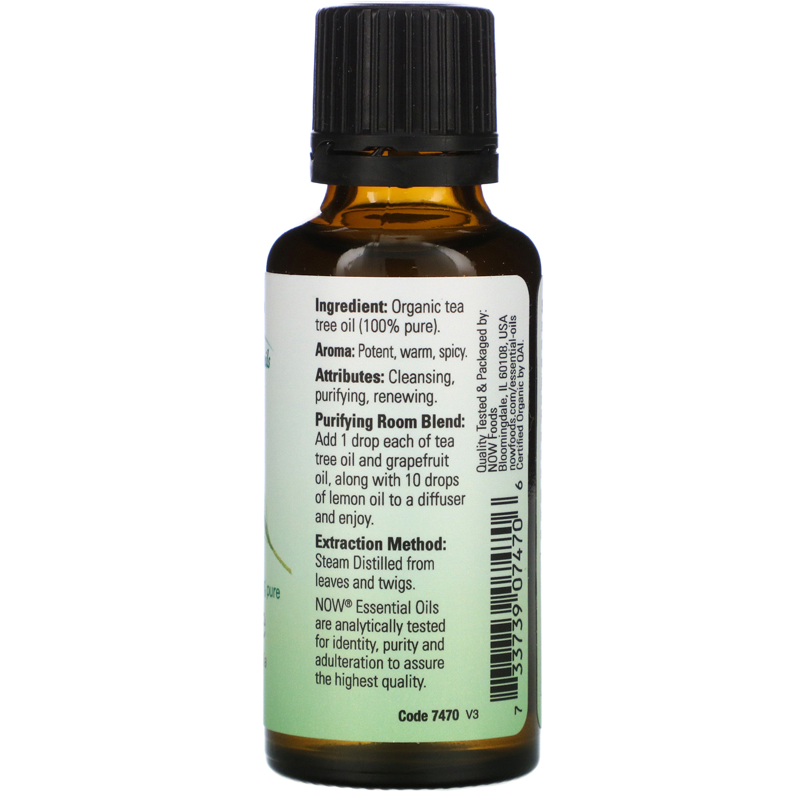 Now Foods, Organic Essential Oils, Tea Tree, 1 fl oz (30 ml) iHerb