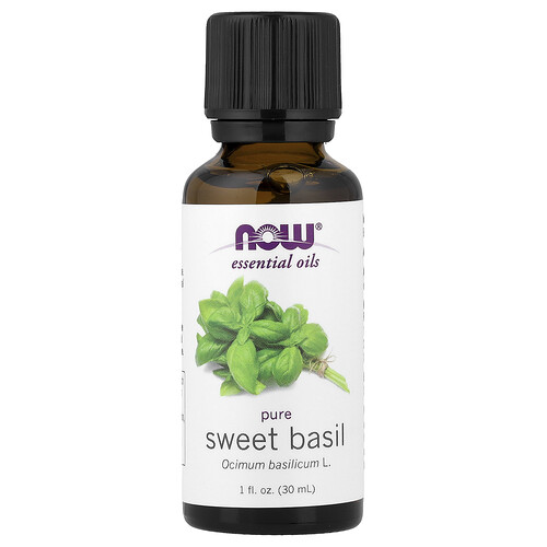 NOW Foods, Essential Oils, Pure Sweet Basil, 1 fl oz (30 ml)