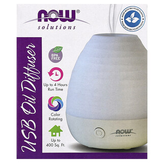 NOW Foods, Solutions, Diffuseur d'huiles essentielles USB, 1 diffuseur