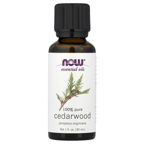 NOW Foods, Aceites esenciales, Madera de cedro, 30 ml (1 oz. Líq.)