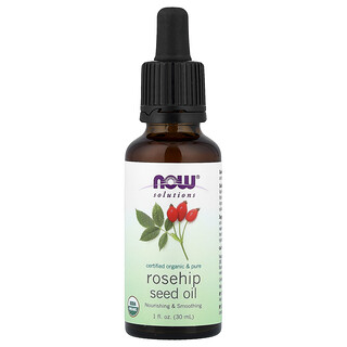 NOW Foods, Solutions, Huile de graine de cynorrhodon pure et certifiée biologique, 30 ml