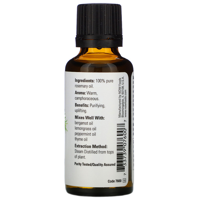 Now Foods, Essential Oils, Rosemary, 1 fl oz (30 ml) - iHerb