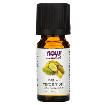 Now Foods Essential Oils, 100% Pure Cardamom, 1/3 fl oz (10 ml)