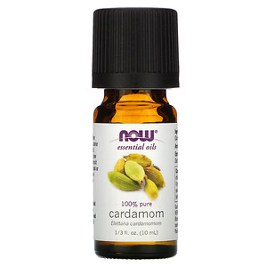 Now Foods, Essential Oils, 100% Pure Cardamom, 1/3 fl oz (10 ml) отзывы