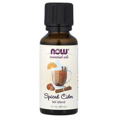 NOW Foods, Aceites esenciales, Mezcla de otoño con sidra especiada, 30 ml (1 oz. líq.)