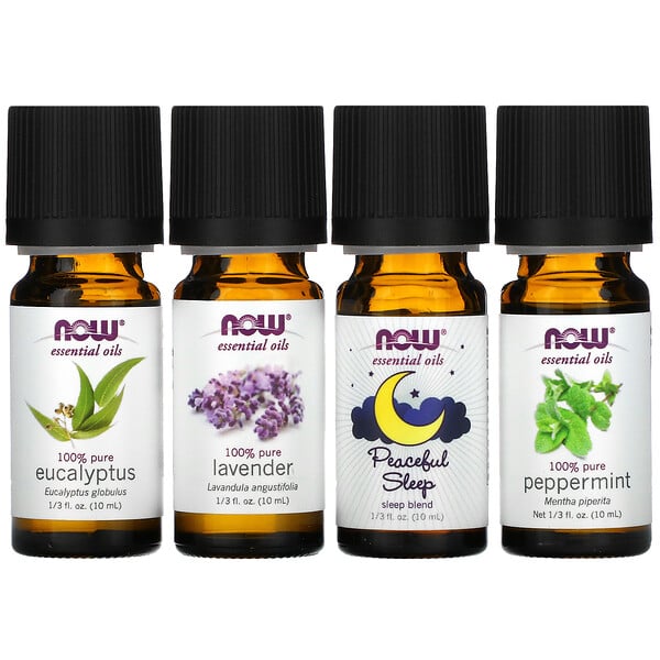 Let There Be Peace & Quiet, Relaxing Essential Oils Kit, 4 Bottles, 1/3 fl oz (10 ml) Each