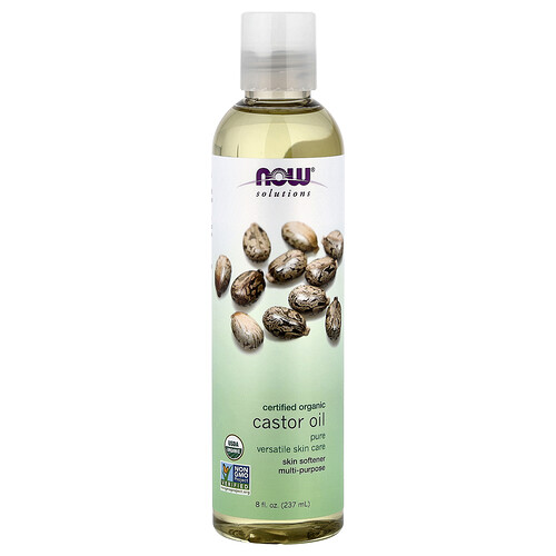 Now Foods Solutions, Organic Castor Oil, 8 fl oz (237 ml)