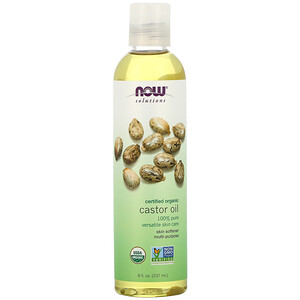 Now Foods, Solutions, Certified Organic Castor Oil, 8 fl oz (237 ml) отзывы покупателей