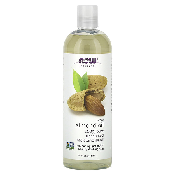 NOW Foods, Sweet Almond Oil, 100 Pure Moisturizing Oil, Unscented, 16