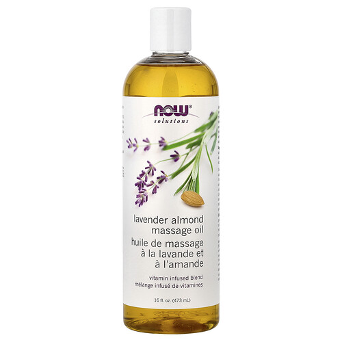 Now Foods Solutions, Lavender Almond Massage Oil, 16 fl oz (473 ml)