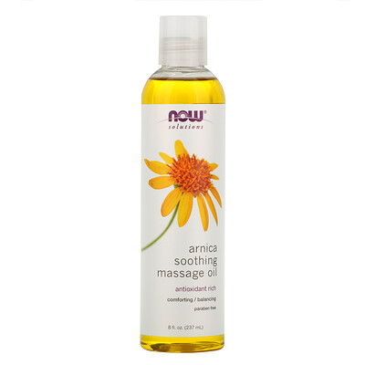Now Foods Solutions, Arnica Soothing Massage Oil, 8 fl oz (237 ml)