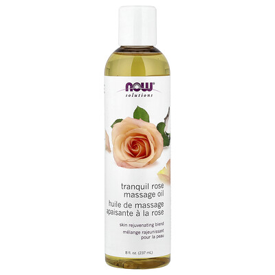 NOW Foods, Solutions, Aceite de masaje rosa tranquila, 237 ml (8 oz líq.)