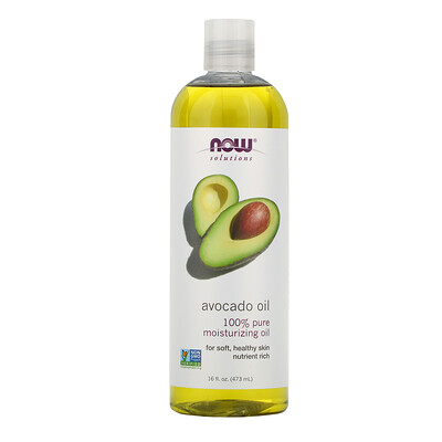 Now Foods Solutions, масло авокадо, 16 жидких унций (473 мл)